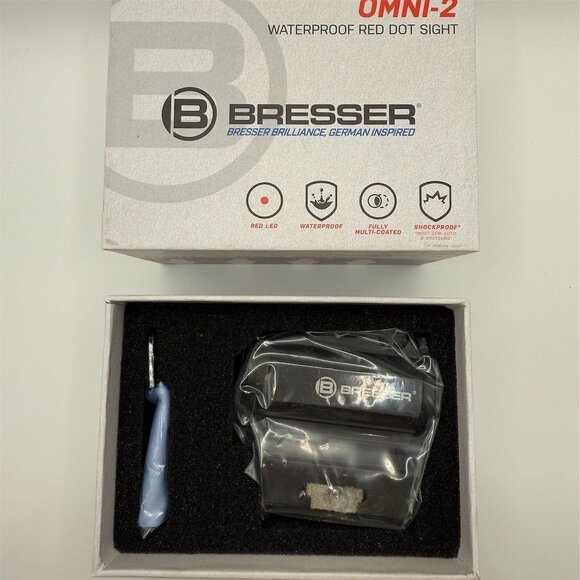 Bresser Omni-2 Red Dot Sight  Waterproof Shockproof New in Box - Picture 2 of 8